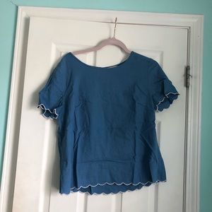 scalloped blouse